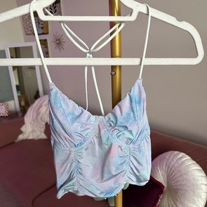 Tie dye urban bustier top